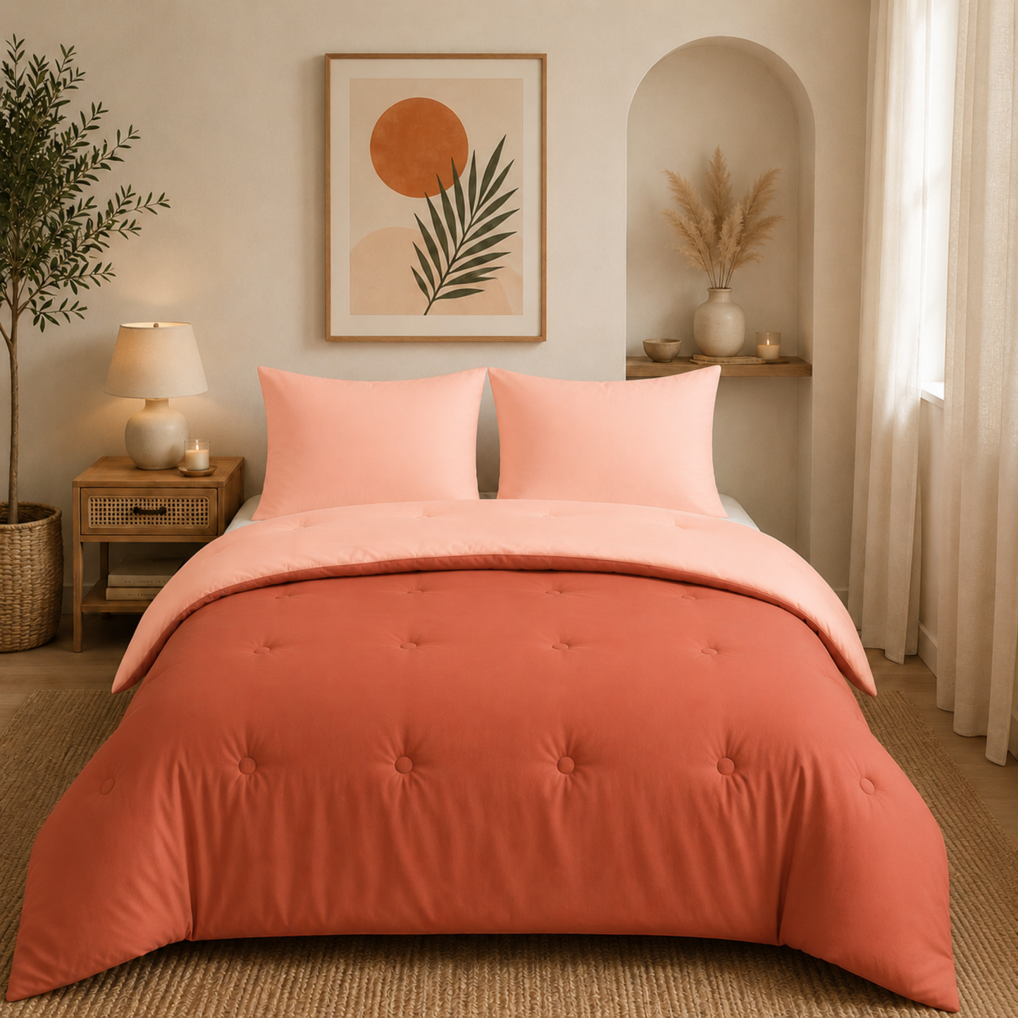 Nørd Berry Blush - La couette sans housse de couette |housse fixe |lavable