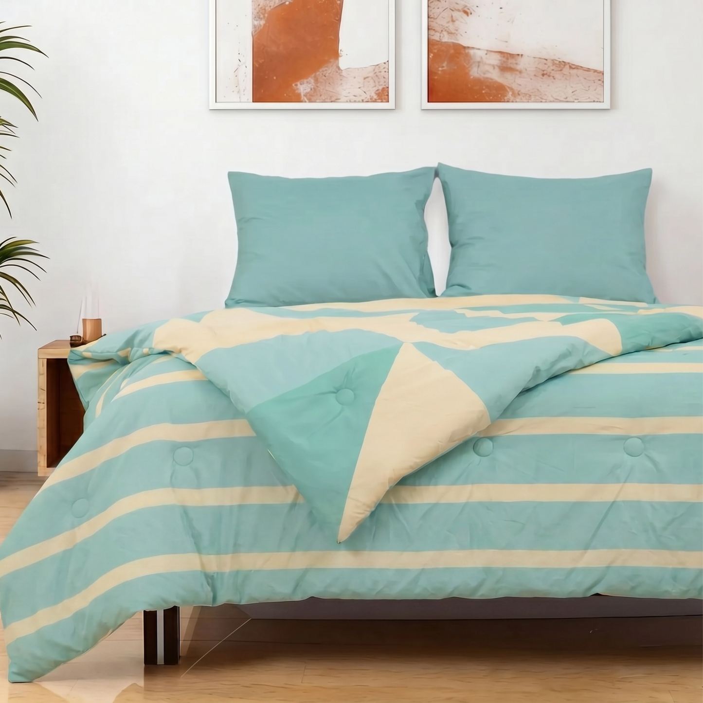 Sommardröm - Mint Calm - La couette sans housse |housse fixe |lavable
