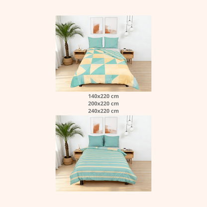 Sommardröm - Mint Calm - Het hoesloos dekbed zonder overtrek |vaste hoes |wasbaar