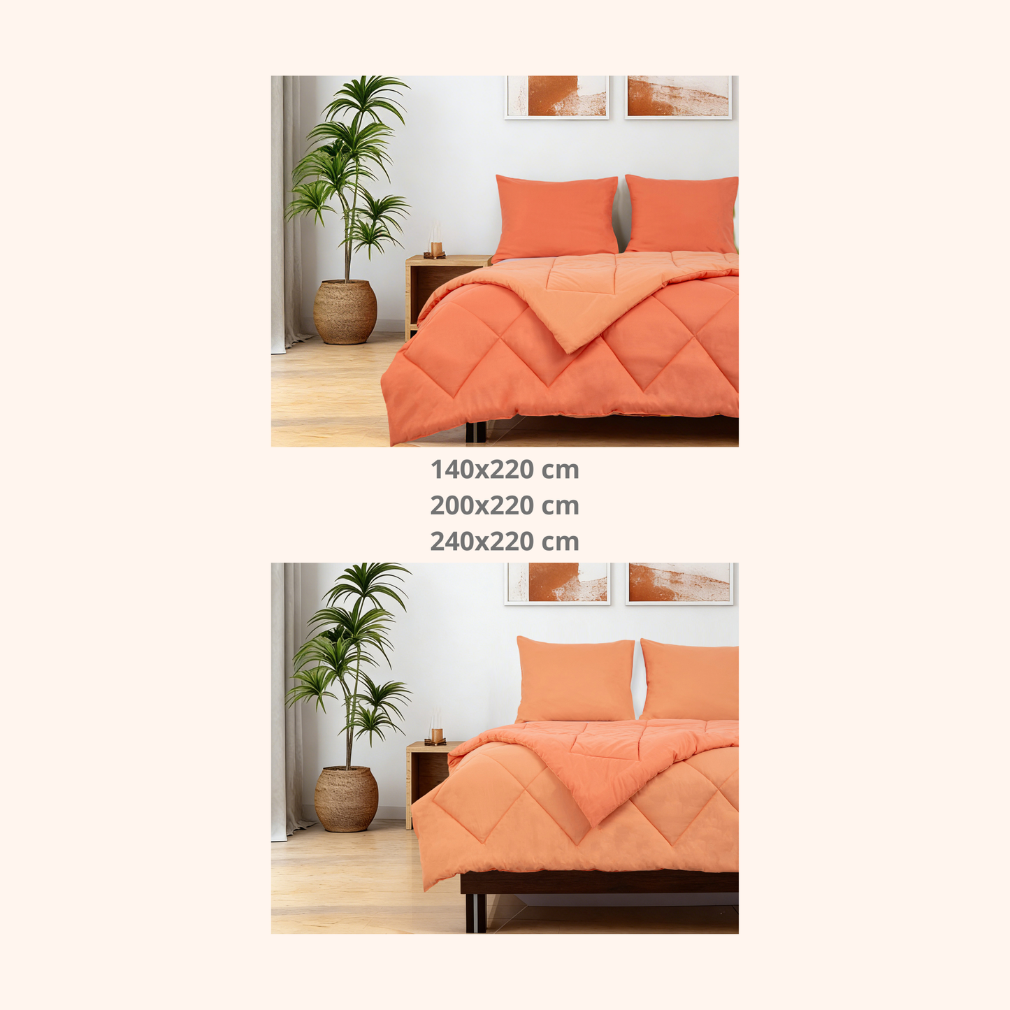 Sommarvino - Nordic Clay - Het hoesloos dekbed zonder overtrek |vaste hoes |wasbaar