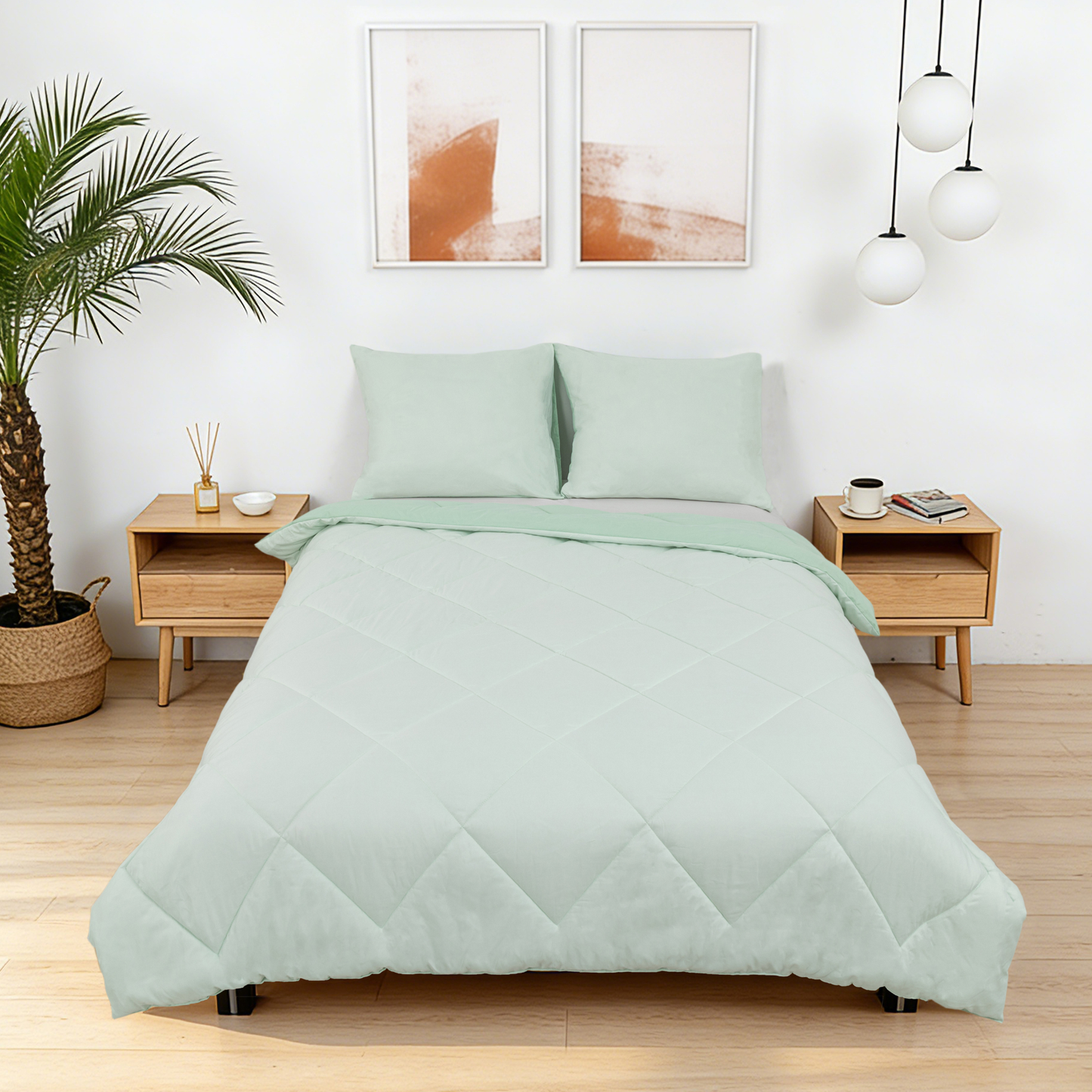 Sommarvino - Nordic Seafoam - Het hoesloos dekbed zonder overtrek |vaste hoes |wasbaar