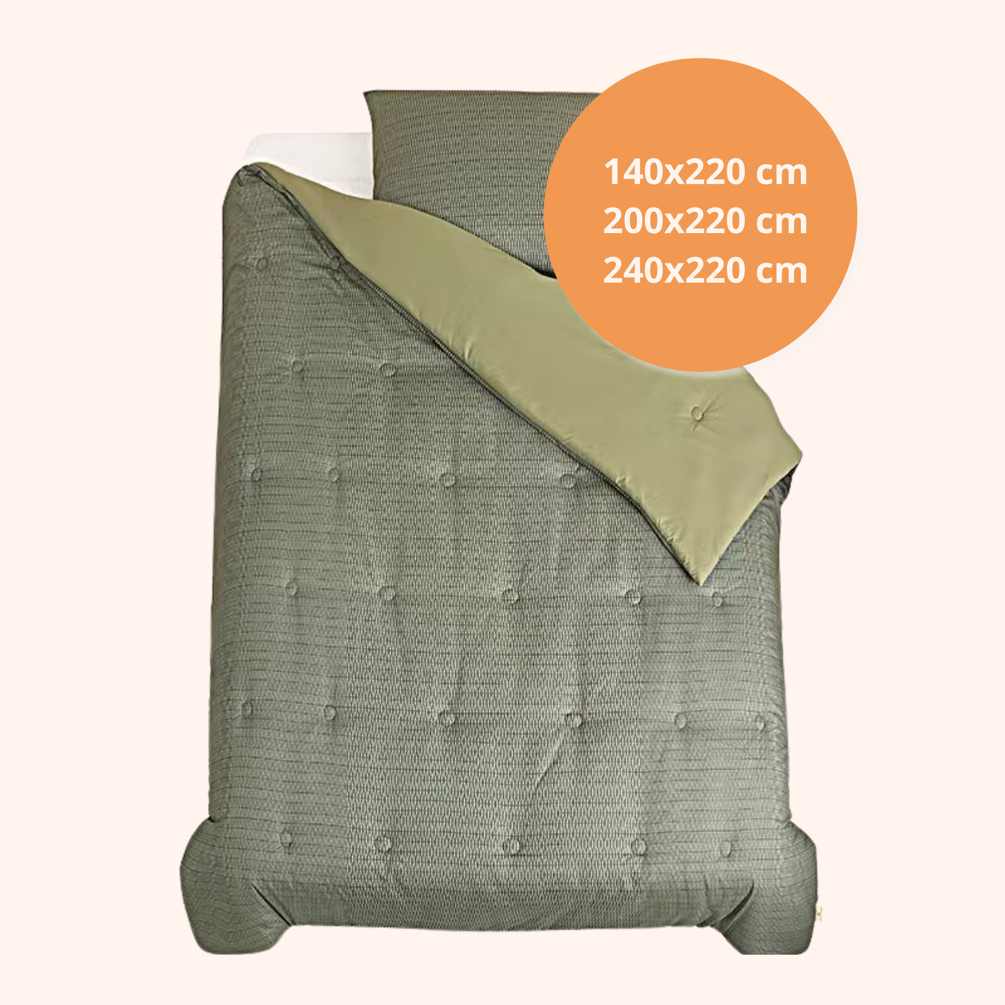 Struktur Olive Leaf - La couette sans housse de couette | housse fixe | lavable
