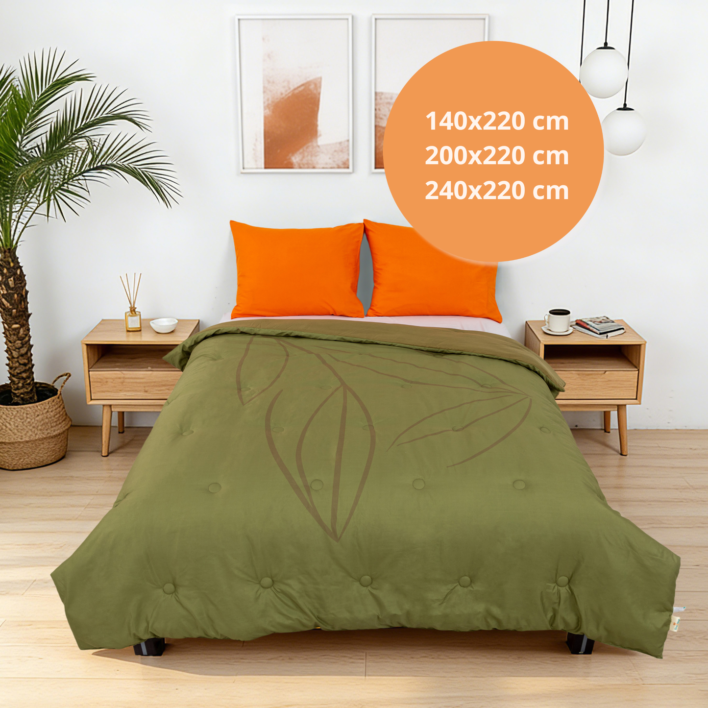 Dreamwave - Olive Leaf - La couette sans housse | housse fixe | lavable