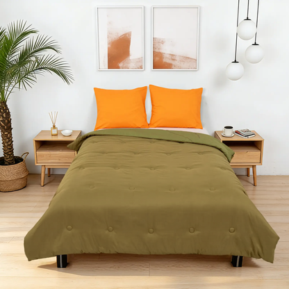 Dreamwave - Olive Leaf - Het hoesloos dekbed zonder overtrek |vaste hoes |wasbaar