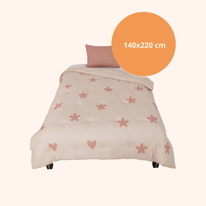Drøm Rose Dawn - La couette sans housse pour adolescents |housse intégrée |lavable