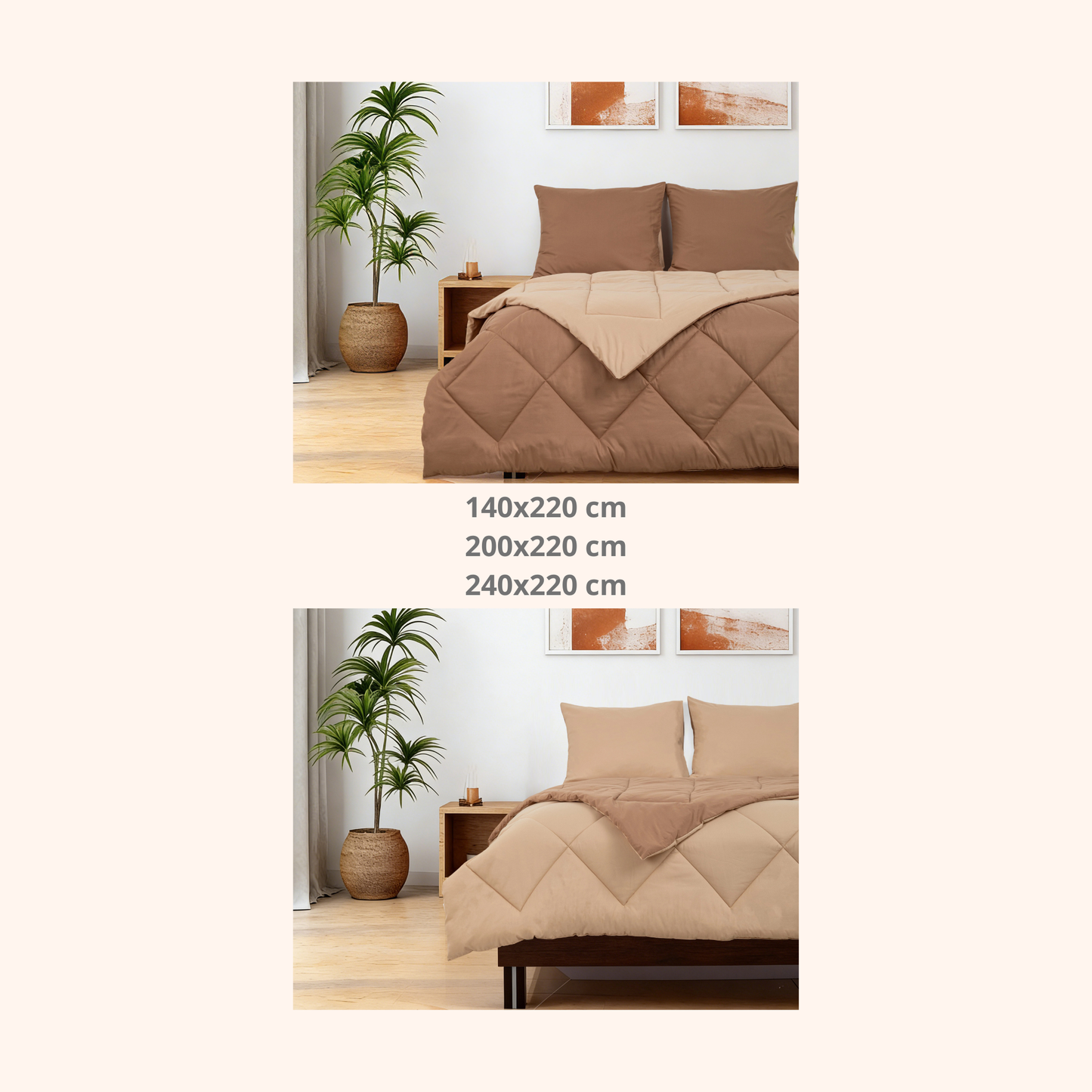 Sommarvino - Soft Mushroom - Het hoesloos dekbed zonder overtrek |vaste hoes |wasbaar