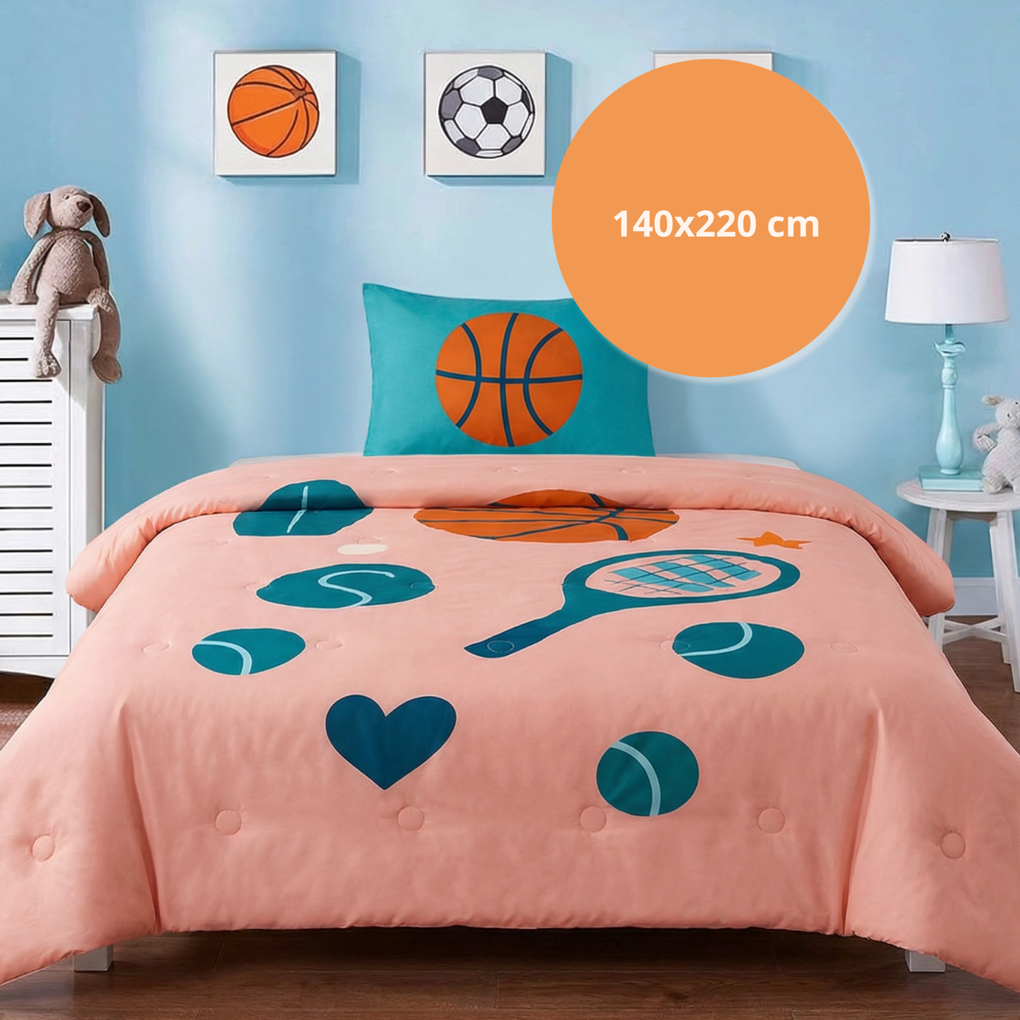 Good vibes - Sporty Summer - La couette sans housse pour les enfants |housse intégrée |lavable