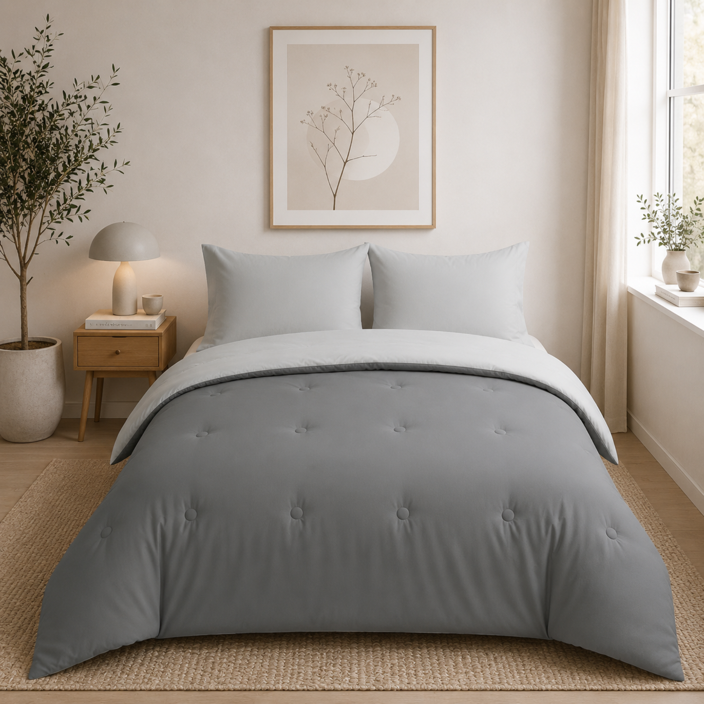 Nørd Stone Grey - La couette sans housse | housse fixe | lavable