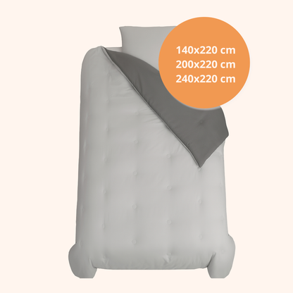 Nørd Stone Grey - La couette sans housse | housse fixe | lavable