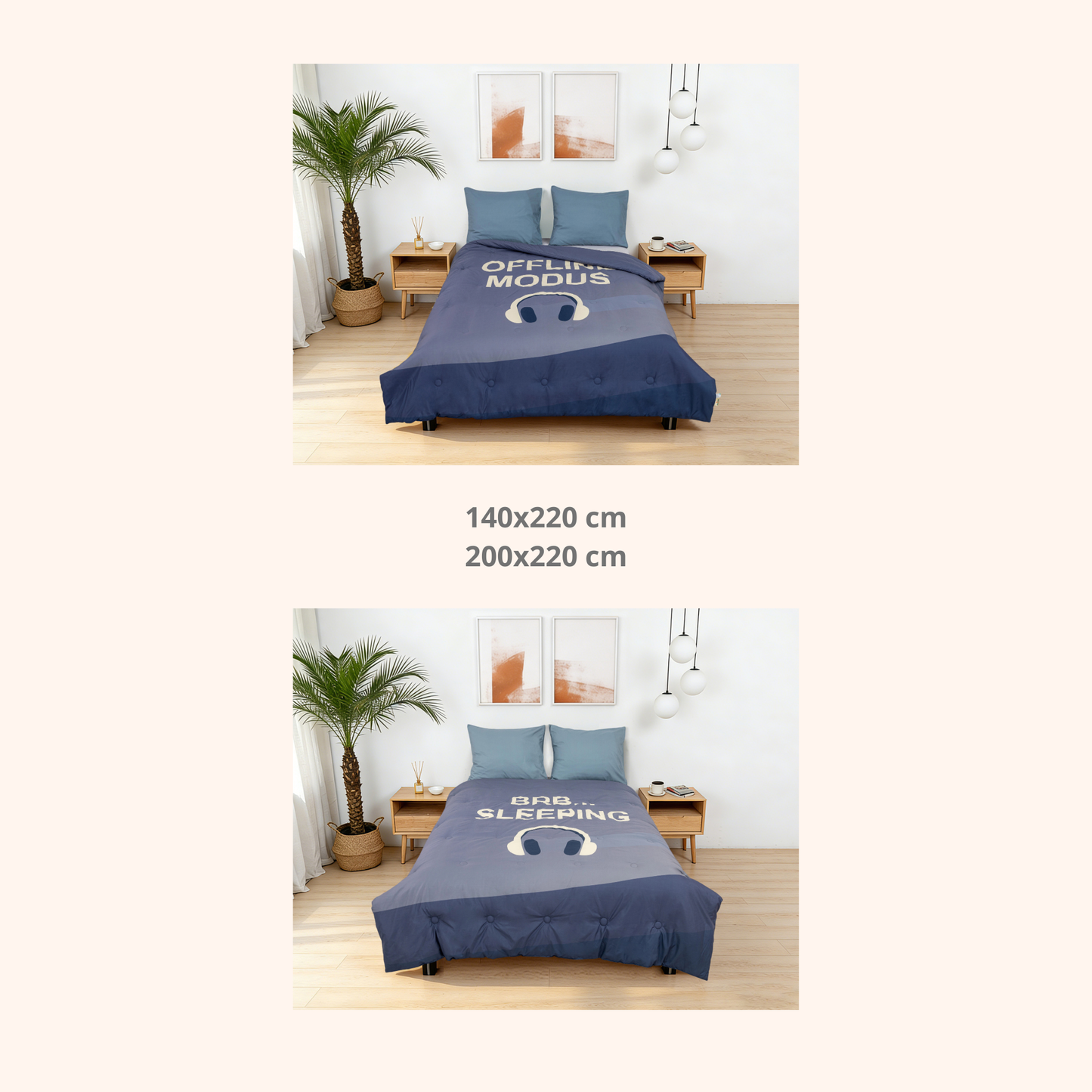 Take-it-Lazy - The Digital Detoxer - Het hoesloos dekbed zonder overtrek |vaste hoes |wasbaar