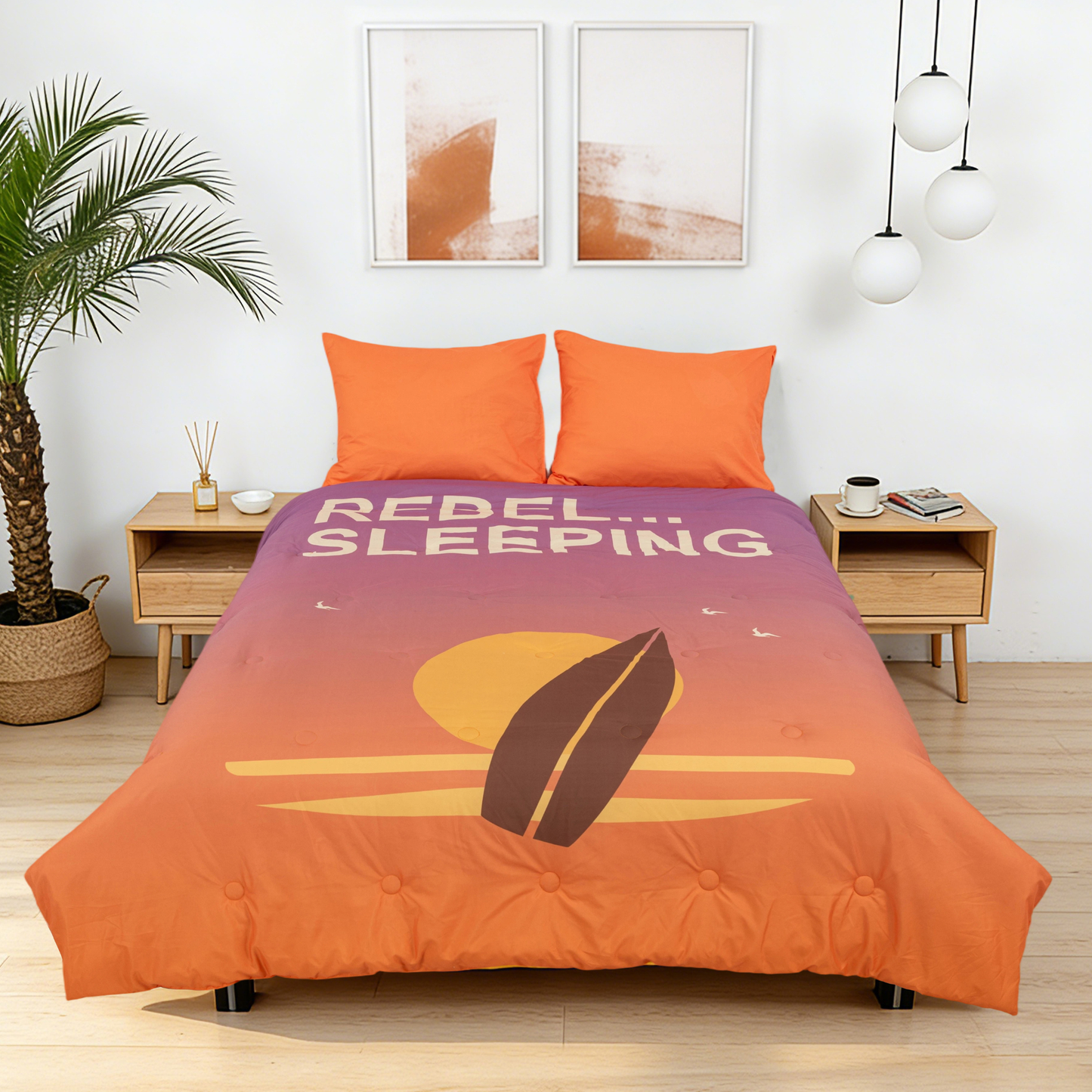 Take-it-Lazy - The Rebel Surfer - Het hoesloos dekbed zonder overtrek |vaste hoes |wasbaar