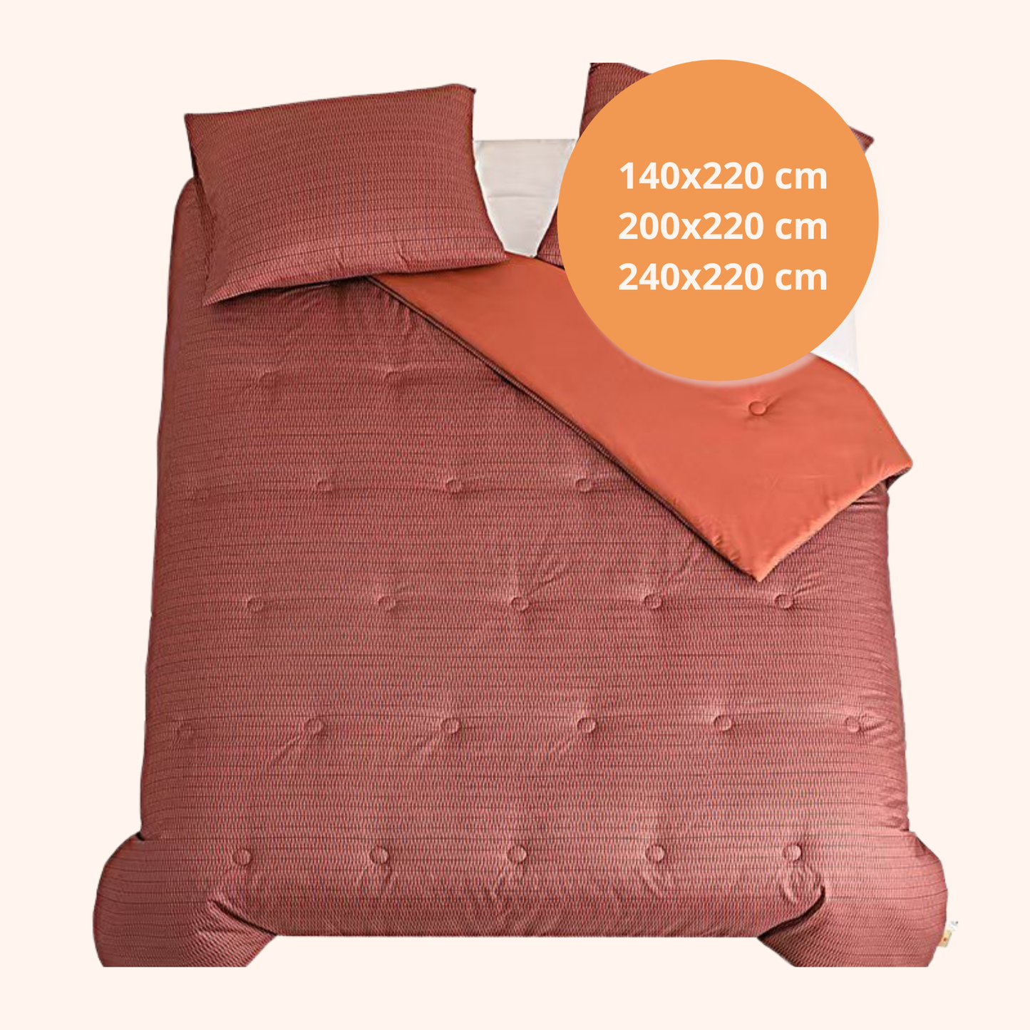 Structure Velvet Plum - La couette sans housse | housse fixe | lavable