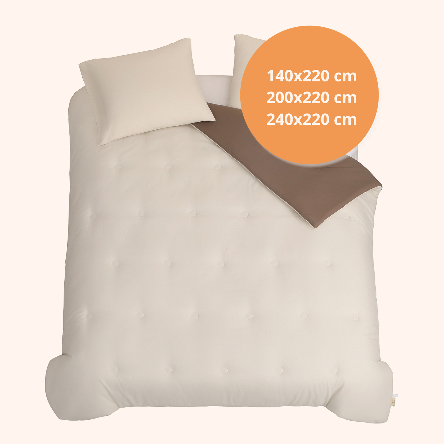 Nørd Warm Sand - La couette sans housse | housse fixe | lavable