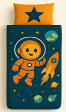 Good vibes - Cosmic Adventure - Het hoesloos dekbed zonder overtrek voor de kids |vaste hoes |wasbaar