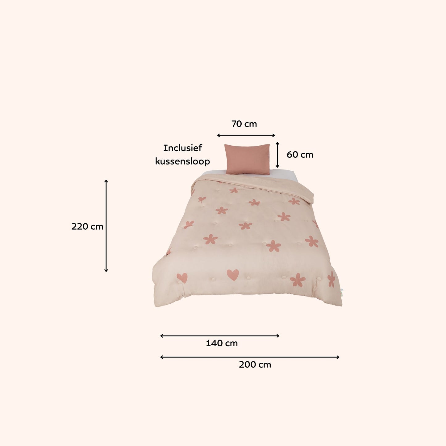 Drøm Rose Dawn - Housse de couette sans housse