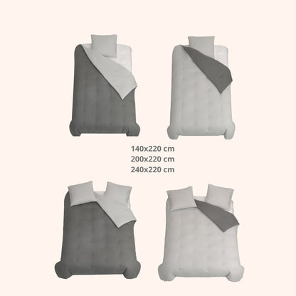 Nørd Stone Grey - Hoesloos dekbed
