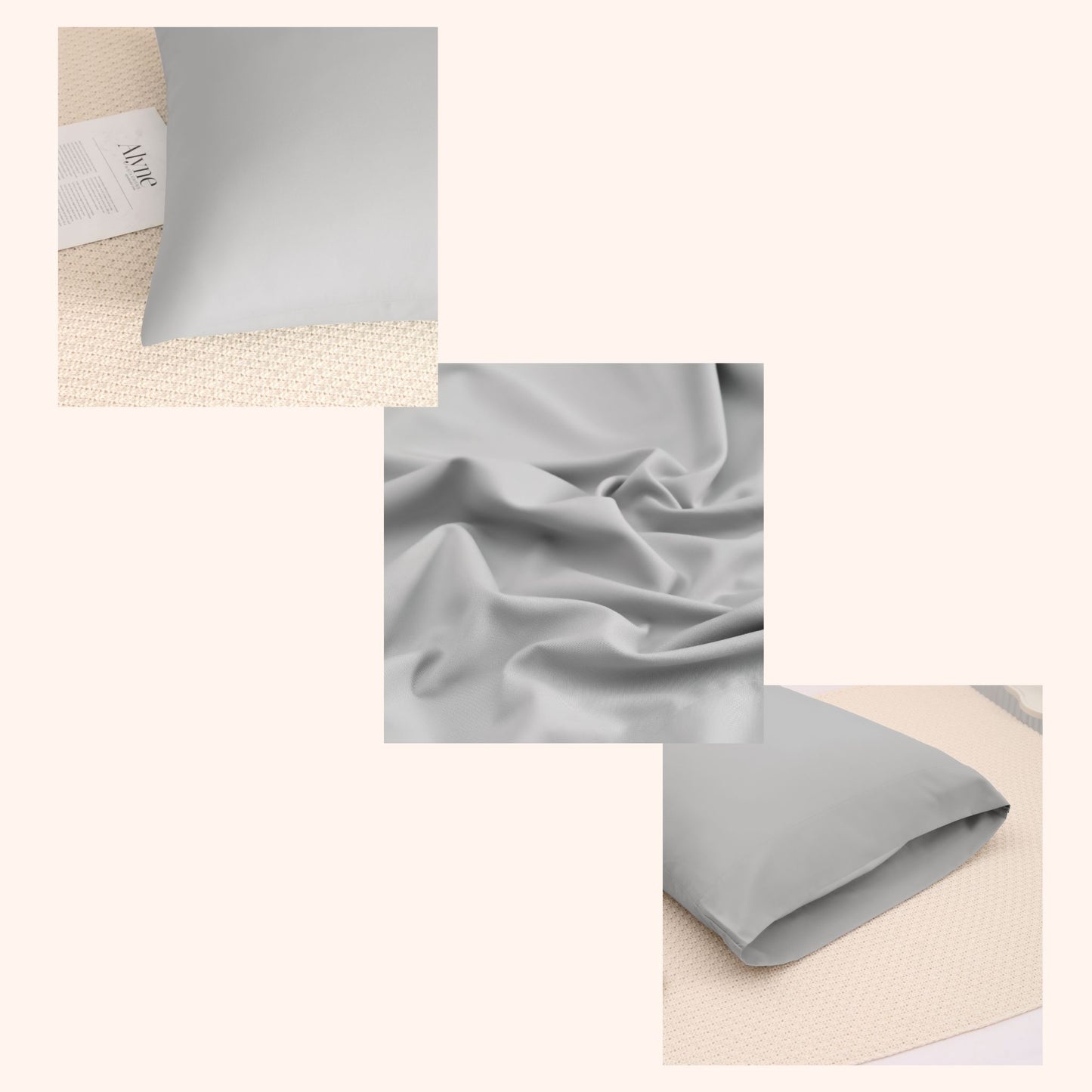 Nørd Stone Grey - Kussensloop (60×70 cm) (per 2 verpakt)