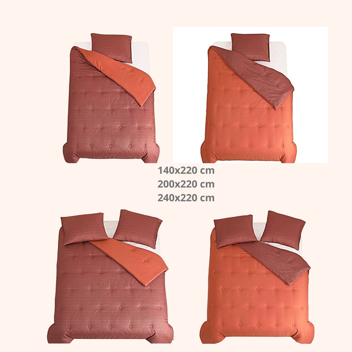 Struktur Velvet Plum - Hoesloos dekbed