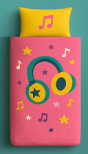 Good vibes - Pop Icons - Het hoesloos dekbed zonder overtrek voor de kids |vaste hoes |wasbaar