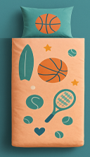 Good vibes - Sporty Summer - Het hoesloos dekbed zonder overtrek voor de kids |vaste hoes |wasbaar