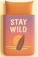 Take-it-Lazy - The Rebel Surfer - Het hoesloos dekbed zonder overtrek |vaste hoes |wasbaar
